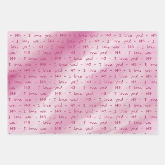 SKZ - 143 - I LOVE YOU GIFT WRAP GESCHENKPAPIER SET (Vorderseite)
