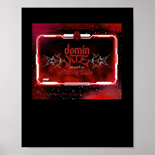 Skz Dominate Concert Theme (rote Version) Sticker Poster (Vorne)