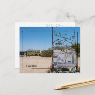 Slab City Willkommensschild Postkarte