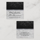 Slab Marble | Geometrisches Muster - Hintergrund Quadratische Visitenkarte (Vorne/Hinten)