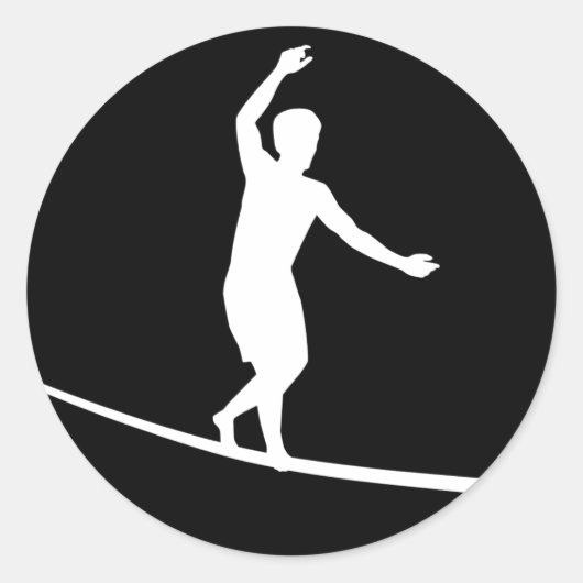 Slackline Runder Aufkleber (Vorderseite)