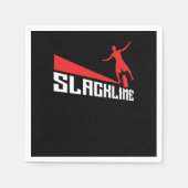 Slackline Slacklining Rope Walking Geschenk Serviette (Vorderseite)