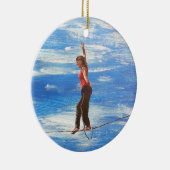 Slacklining Art Keramik Ornament (Rechts)