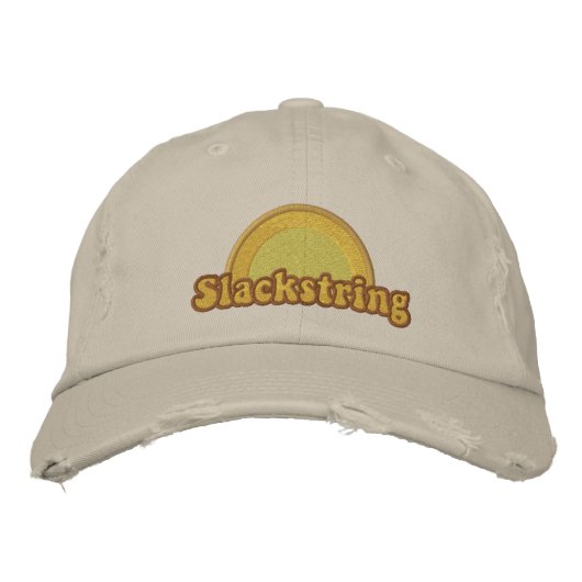 Slackstring Distressed Ball Cap Bestickte Kappe (Vorderseite)
