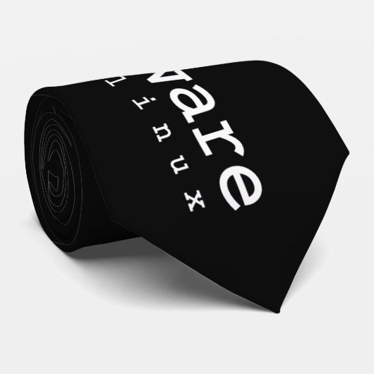 Slackware Linux-Krawatte - Schwarzes Krawatte (Gerollt)