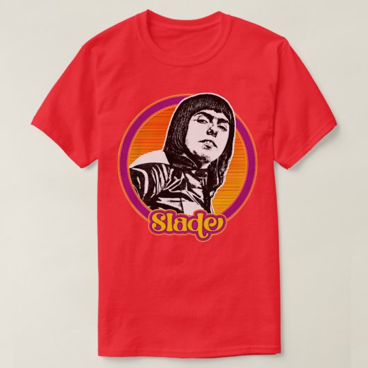 Slade Retro 1970er Stil Lüfterdesign T-Shirt (Design vorne)