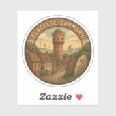 Slagelse Dänemark Turm Aufkleber (Blatt)