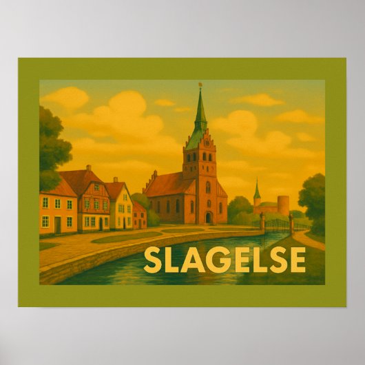 Slagelse Dänemark Turm Poster (Vorne)