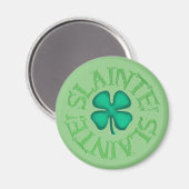 Slaingrün runder Magnet (Vorderseite/Rückseite)