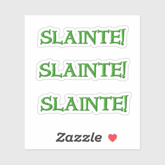 Slainte-3-Konturaufkleber Aufkleber (Blatt)