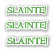 Slainte-3-Konturaufkleber Aufkleber (Vorderseite)