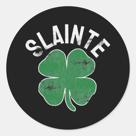 Slainte Beer Drinking Irish ST PATRICKS DAY Runder Aufkleber (Vorderseite)
