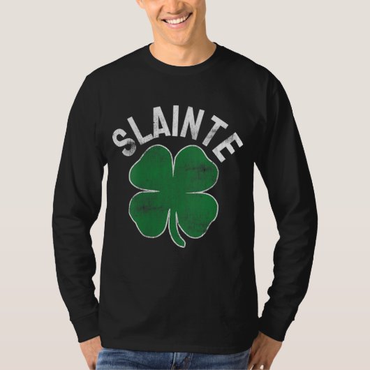 Slainte Beer Drinks Irish ST PATRICKS DAY Shamro T-Shirt (Vorderseite)