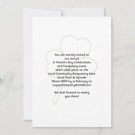 Sláinte Beer Irish Flag St Patricks Day Einladung (Rückseite)