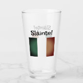 Sláinte! Bierglas der irischen Flagge St Patrick's Glas (Rückseite)