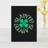 Slainte black greeting card karte (Gelbe Blume)