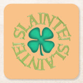 Slainte! Bräunungsgetränke auf Papier! Rechteckiger Pappuntersetzer (Vorderseite)
