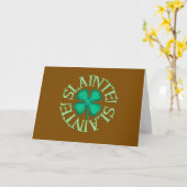 Slainte brown greeting card karte (Gelbe Blume)