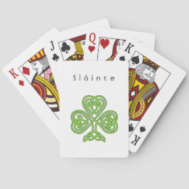 Slainte Celtic Design Kleeblatt St. Patrick's Day Spielkarten