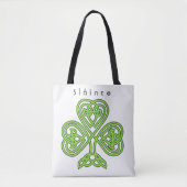 Slainte Celtic Irish Kleeblatt Design Tasche (Vorderseite)