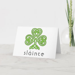 Slainte Celtic Kleeblatt Green St. Patrick's Day Karte