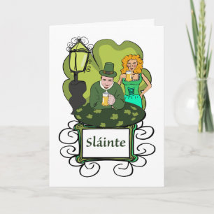 Slainte Cheers for St. Patrick's Day in Pub Karte