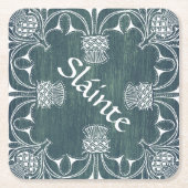 Sláinte Cheers Scottish Thistle Untersetzer (Vorderseite)