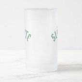 SLÀINTE Funny Irish St. Patrick's Day Green Clover Mattglas Bierglas (Mittel)