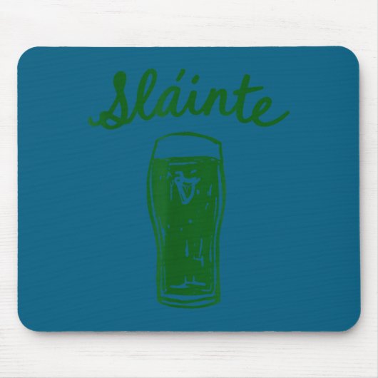 Slainte gälischer Toast-Skript irischer Pub Prost Mousepad (Vorne)