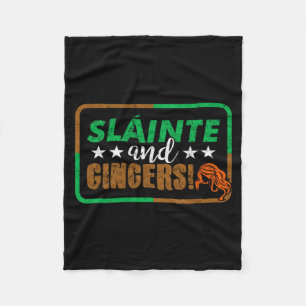 Slainte Gingers Irischer Ausdruck St Patricks Day Fleecedecke