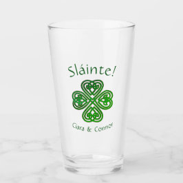 Sláinte Green Celtic Irish Kleeblatt Name Glas