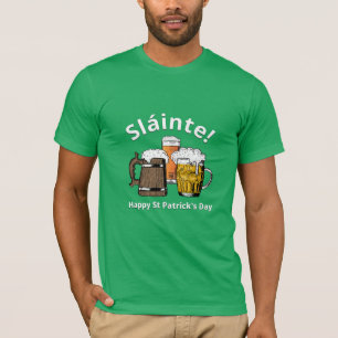 Sláinte! HAPPY ST PATRICK'S DAY Cartoon Biere T-Shirt