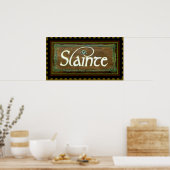 Slainte II ~ zu Ihrer Gesundheit! St. Patricks Poster (Küche)