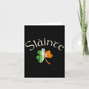 Slainte Irisches Kleeblatt Flagge Irlands St. Patr Karte