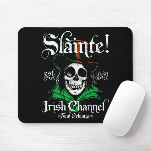 Slainte Irish Channel New Orleans St Patricks Day Mousepad (Mit Mouse)