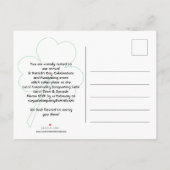 Sláinte Irish Flag St Patricks Day Einladungspostkarte (Rückseite)