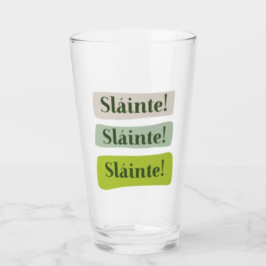 Slainte Irish Good Health St. Patrick's Day Green Glas (Vorderseite)