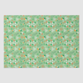 Sláinte Irish Saint Patrick's Day Green Muster Seidenpapier