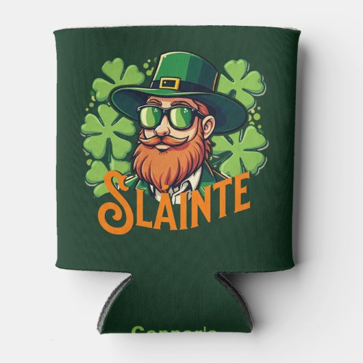 Slainte Irish Toast St Patrick's Day Personalisier Dosenkühler (Vorderseite)