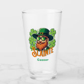 Slainte Irish Toast St Patrick's Day Personalisier Glas (Vorderseite)