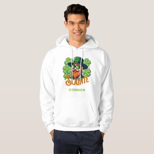 Slainte Irish Toast St Patrick's Day Personalisier Hoodie (Vorne ganz)