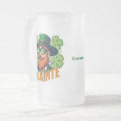 Slainte Irish Toast St Patrick's Day Personalisier Mattglas Bierglas (Vorderseite Links)