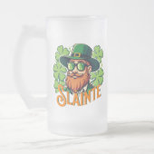 Slainte Irish Toast St Patrick's Day Personalisier Mattglas Bierglas (Links)