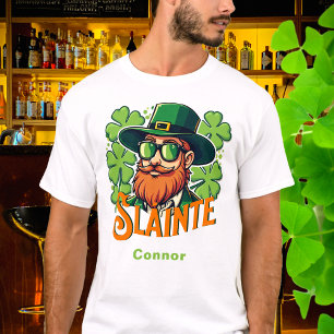 Slainte Irish Toast St Patrick's Day Personalisier T-Shirt