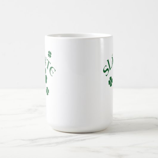 Slainte, Kleeblatt, Irish St. Patrick's Lucky Gree Kaffeetasse (Mittel)