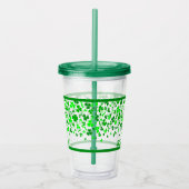 Sláinte Lucky Irish Shamrocks Design Personalized Acryltrinkbecher (Rechts)