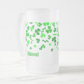 Sláinte Lucky Irish Shamrocks Design Personalized Mattglas Bierglas (Vorderseite Links)