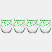 Sláinte Lucky Irish Shamrocks Design Personalized Weinglas Ohne Stiel (Links)
