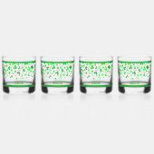 Sláinte Lucky Irish Shamrocks Design Personalized Whiskyglas (Hinten)