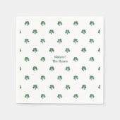 Sláinte Lucky Shot Painterly Clover Irish Wedding Serviette (Vorderseite)